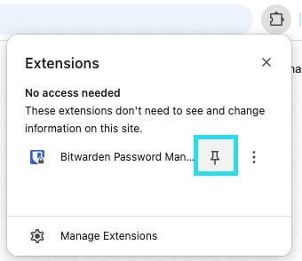 Интерфейс Bitwarden после установки и входа в хранилище