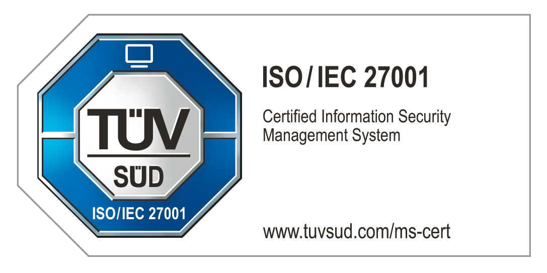 Знак сертификации ISO IEC 27001 для системы управления информационной безопасностью CloudConvert