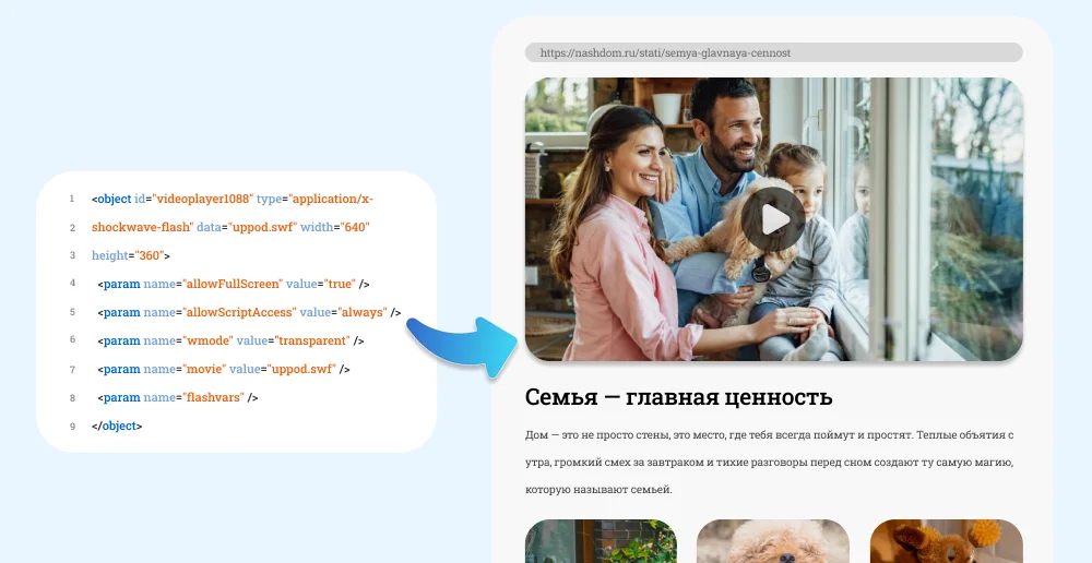 Официальная иллюстрация ВидеоМАСТЕР о подготовке видео для сайтов